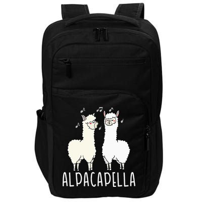 Alpacapella - Funny A Cappella Alpaca Singing Pun Impact Tech Backpack