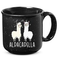 Alpacapella - Funny A Cappella Alpaca Singing Pun 15oz Campfire Ceramic Mug