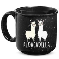 Alpacapella - Funny A Cappella Alpaca Singing Pun 15oz Campfire Ceramic Mug