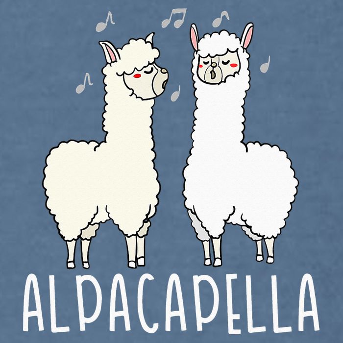 Alpacapella - Funny A Cappella Alpaca Singing Pun Garment-Dyed Sweatshirt