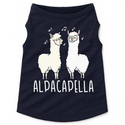 Alpacapella - Funny A Cappella Alpaca Singing Pun Doggie Tank