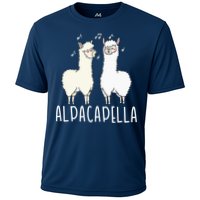 Alpacapella - Funny A Cappella Alpaca Singing Pun Cooling Performance Crew T-Shirt