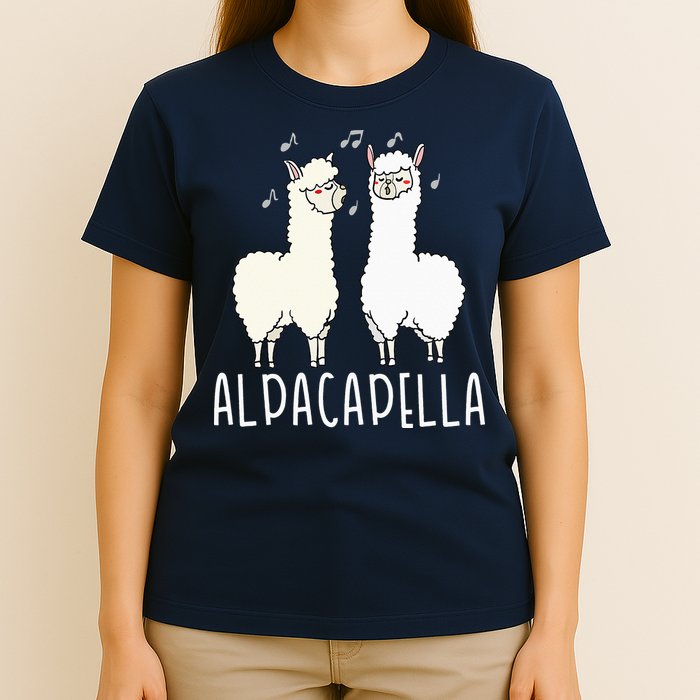Alpacapella - Funny A Cappella Alpaca Singing Pun T-Shirt