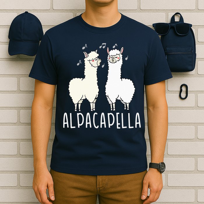 Alpacapella - Funny A Cappella Alpaca Singing Pun T-Shirt
