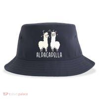 Alpacapella - Funny A Cappella Alpaca Singing Pun Sustainable Bucket Hat