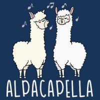 Alpacapella - Funny A Cappella Alpaca Singing Pun Drawstring Bag