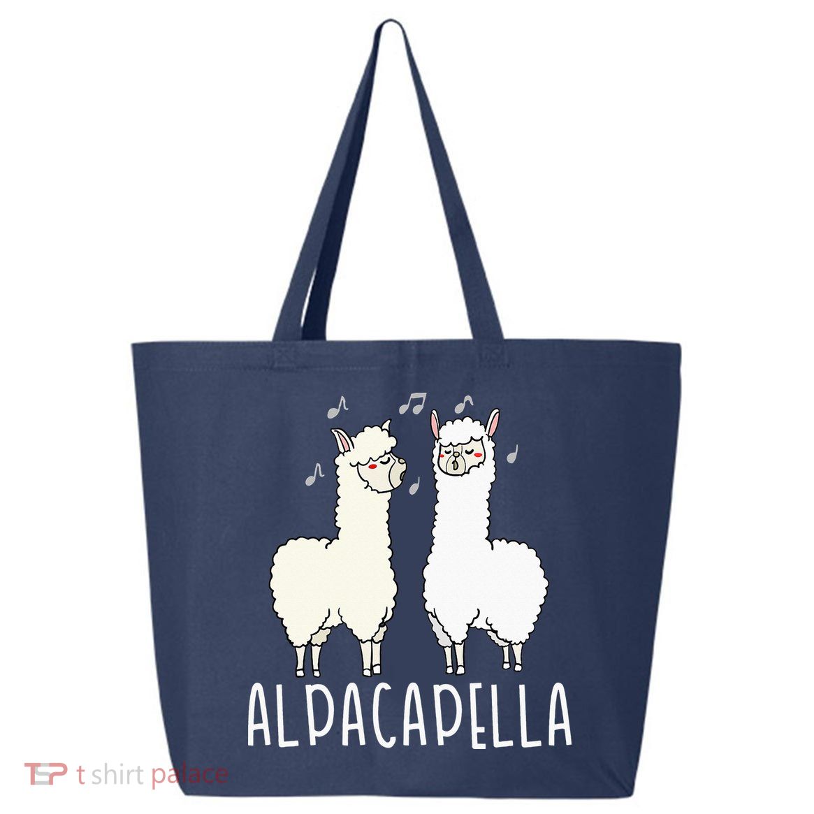 Alpacapella - Funny A Cappella Alpaca Singing Pun 25L Jumbo Tote