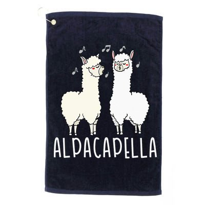 Alpacapella - Funny A Cappella Alpaca Singing Pun Golf Towel