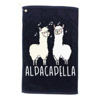 Alpacapella - Funny A Cappella Alpaca Singing Pun Golf Towel