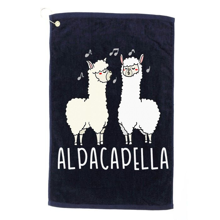 Alpacapella - Funny A Cappella Alpaca Singing Pun Golf Towel