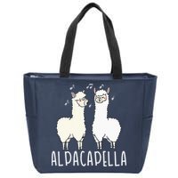 Alpacapella - Funny A Cappella Alpaca Singing Pun Zip Tote Bag