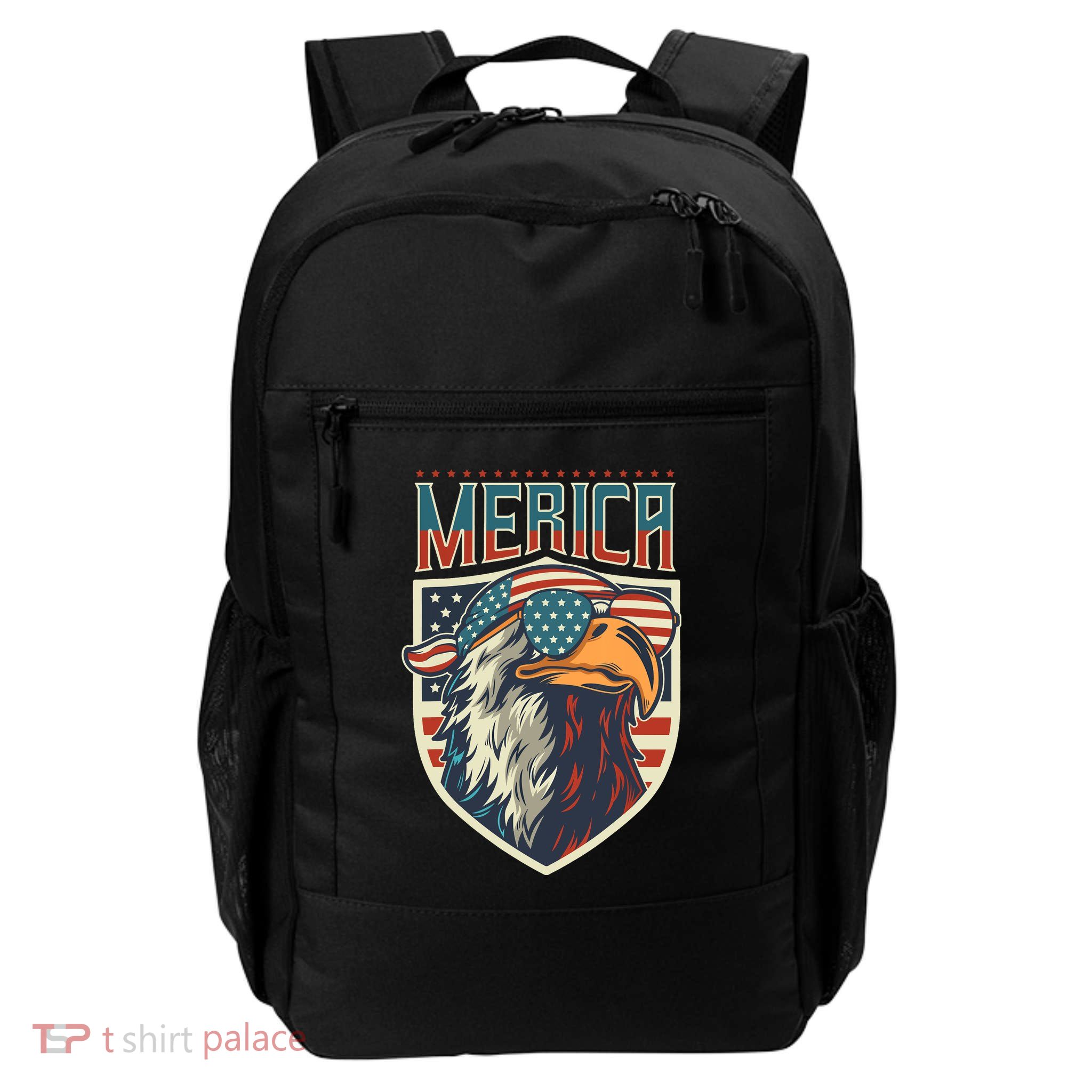 American Flag Bald Eagle 4th of July Patriotic USA Gift Backpack
