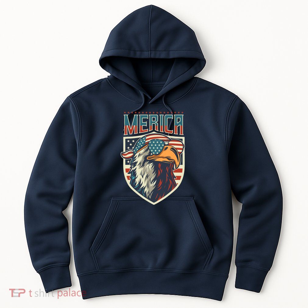 American Flag Bald Eagle 4th of July Patriotic USA Gift Hoodie