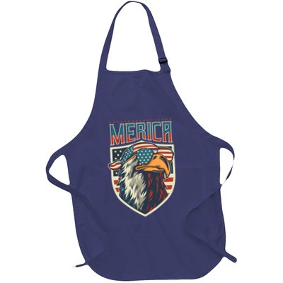 American Flag Bald Eagle 4th of July Patriotic USA Gift Apron