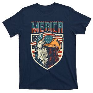 American Flag Bald Eagle 4th of July Patriotic USA Gift T-Shirt