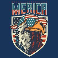 American Flag Bald Eagle 4th of July Patriotic USA Gift Womens Tank Top