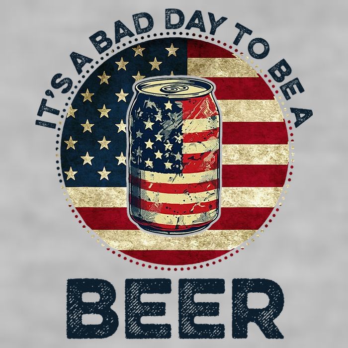 American Flag Beer Glass Its A B.A.D Day To Be A Beer Ladies PosiCharge Tri-Blend Wicking Tank