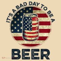 American Flag Beer Glass Its A B.A.D Day To Be A Beer Bag