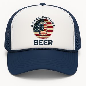 American Flag Beer Glass Its A B.A.D Day To Be A Beer Trucker Hat