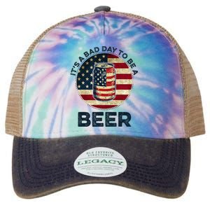 American Flag Beer Glass Its A B.A.D Day To Be A Beer Legacy Tie Dye Trucker Hat