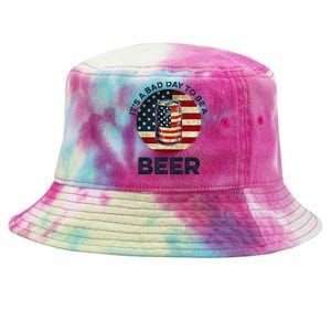 American Flag Beer Glass Its A B.A.D Day To Be A Beer Tie-Dyed Bucket Hat