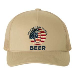 American Flag Beer Glass Its A B.A.D Day To Be A Beer Yupoong Adult 5-Panel Trucker Hat