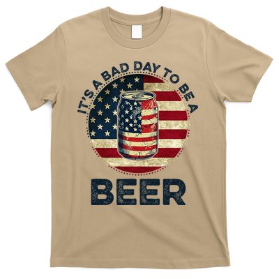 American Flag Beer Glass Its A B.A.D Day To Be A Beer T-Shirt