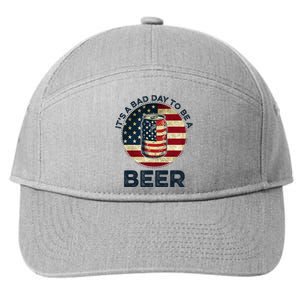 American Flag Beer Glass Its A B.A.D Day To Be A Beer 7-Panel Snapback Hat