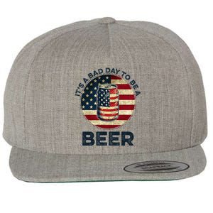 American Flag Beer Glass Its A B.A.D Day To Be A Beer Wool Snapback Cap