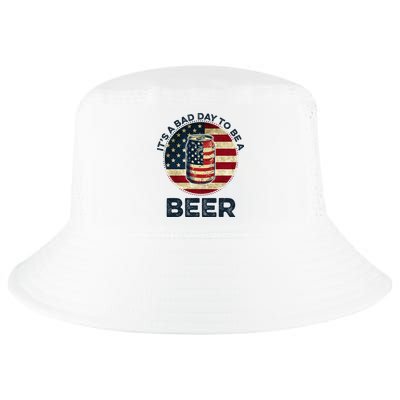 American Flag Beer Glass Its A B.A.D Day To Be A Beer Cool Comfort Performance Bucket Hat