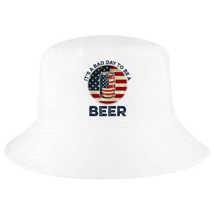 American Flag Beer Glass Its A B.A.D Day To Be A Beer Cool Comfort Performance Bucket Hat