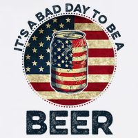 American Flag Beer Glass Its A B.A.D Day To Be A Beer Cool Comfort Performance Bucket Hat