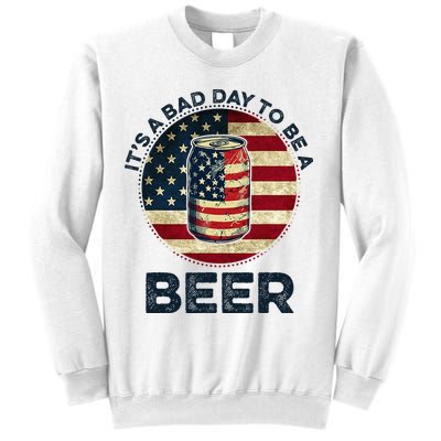 American Flag Beer Glass Its A B.A.D Day To Be A Beer Sweatshirt