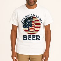 American Flag Beer Glass Its A B.A.D Day To Be A Beer Tall T-Shirt