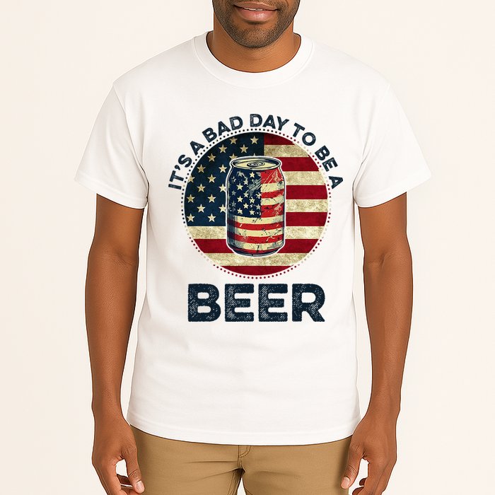 American Flag Beer Glass Its A B.A.D Day To Be A Beer Tall T-Shirt