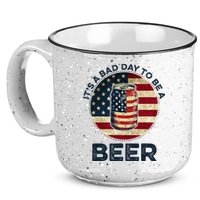 American Flag Beer Glass Its A B.A.D Day To Be A Beer 15oz Campfire Ceramic Mug