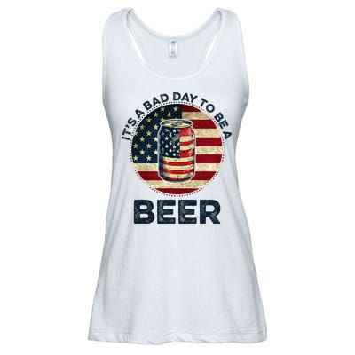 American Flag Beer Glass Its A B.A.D Day To Be A Beer Ladies Essential Flowy Tank