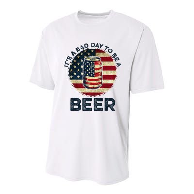 American Flag Beer Glass Its A B.A.D Day To Be A Beer Youth Performance Sprint T-Shirt