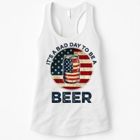 American Flag Beer Glass Its A B.A.D Day To Be A Beer Womens Tank Top