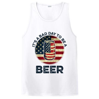 American Flag Beer Glass Its A B.A.D Day To Be A Beer PosiCharge Competitor Tank