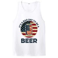 American Flag Beer Glass Its A B.A.D Day To Be A Beer PosiCharge Competitor Tank