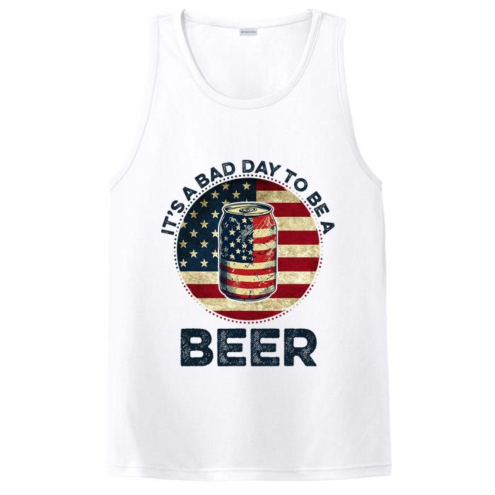American Flag Beer Glass Its A B.A.D Day To Be A Beer PosiCharge Competitor Tank