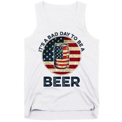 American Flag Beer Glass Its A B.A.D Day To Be A Beer Tank Top