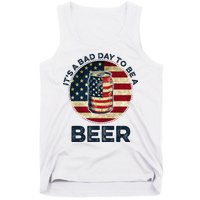 American Flag Beer Glass Its A B.A.D Day To Be A Beer Tank Top