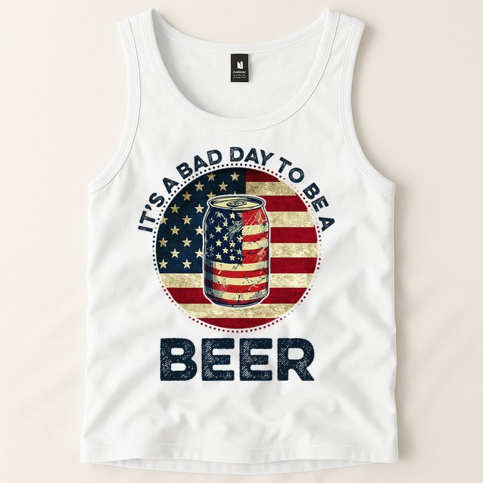 American Flag Beer Glass Its A B.A.D Day To Be A Beer Tank Top