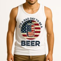 American Flag Beer Glass Its A B.A.D Day To Be A Beer Tank Top