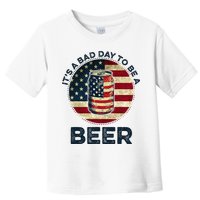 American Flag Beer Glass Its A B.A.D Day To Be A Beer Toddler T-Shirt