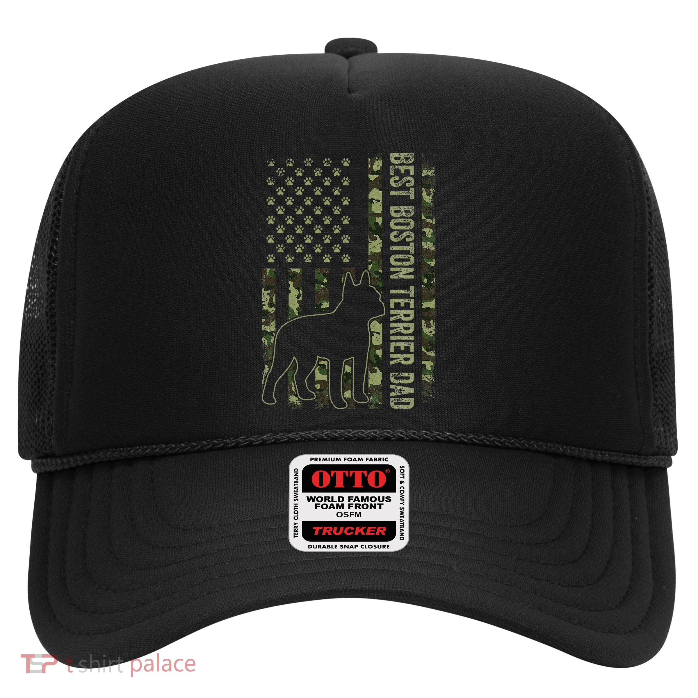 American Flag Best Boston Terrier Dad Everdog Dad Trucker Hat