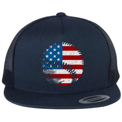 American Flag Baseball Baseball Hoodie Flat Bill Trucker Hat