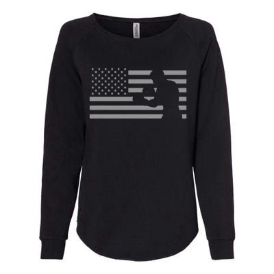 American Flag Boxer Boxing Womens California Wash Sweatshirt